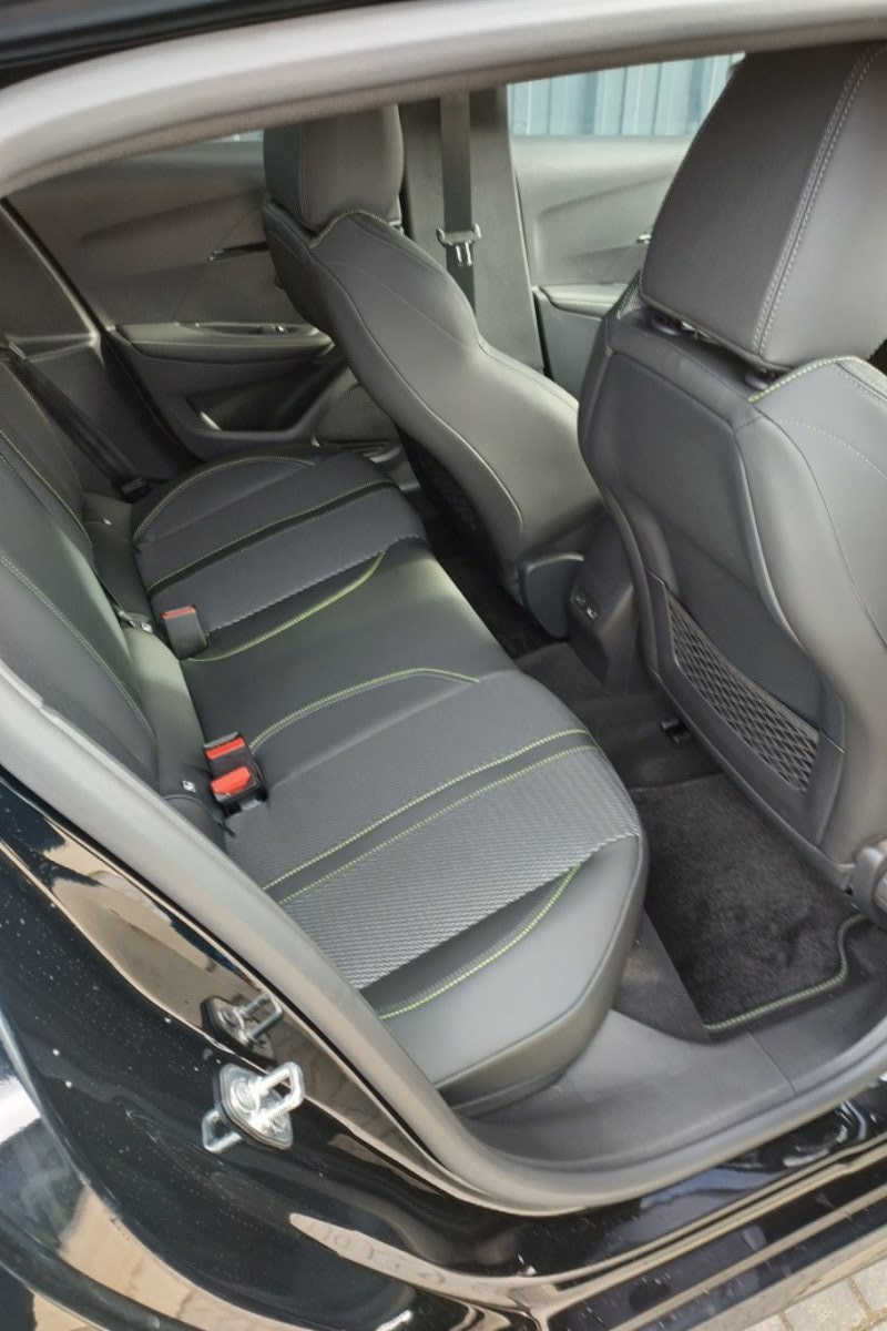 Rear seat view of Peugeot 208 for rental in North Cornwall